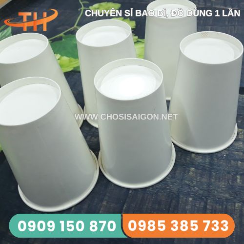 Ly giấy 22oz trắng trơn