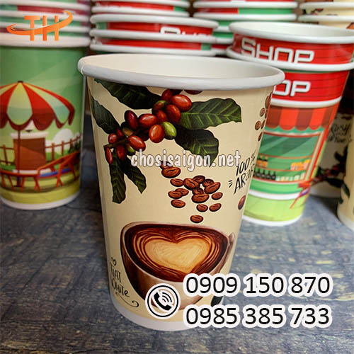Ly giấy coffee 16oz in hình đại trà giá rẻ