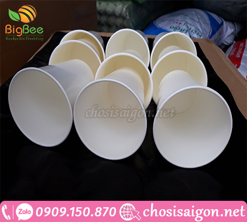 Ly giấy, cốc giấy trắng trơn giá rẻ đựng trà sữa