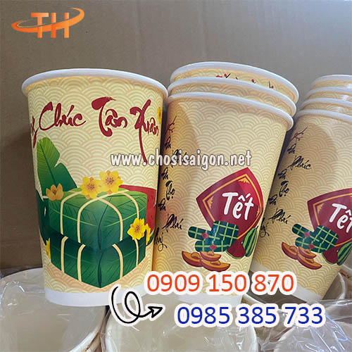 Ly giấy in hình tết đẹp chất lượng