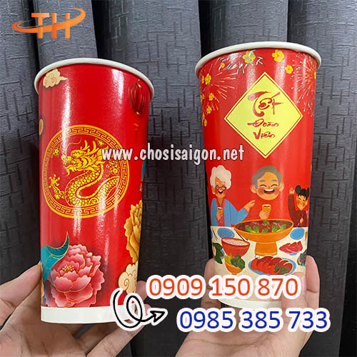 Ly giấy in hình tết giá rẻ tại HCM