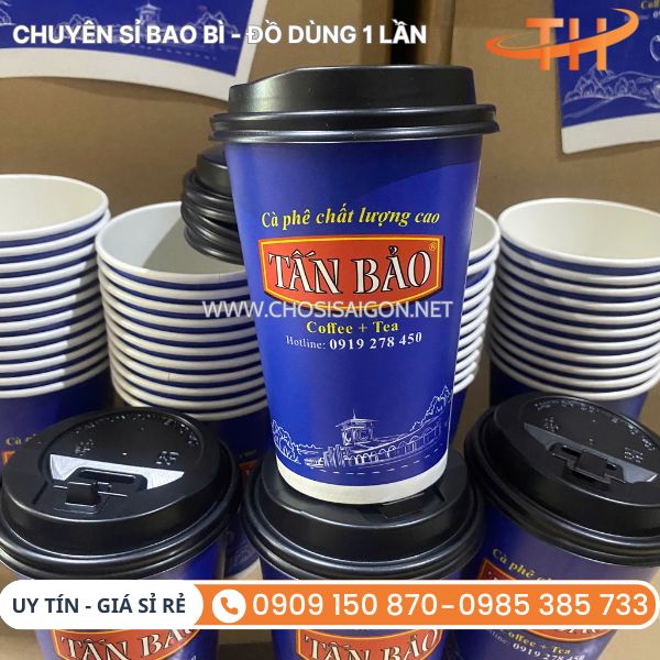 Ly giấy cafe, trà sữa 16oz in logo theo yêu cầu