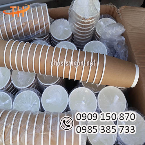 Ly giấy kraft 9oz đựng cafe nóng siêu rẻ