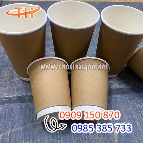 Ly giấy chịu nhiệt kraft nâu bán sỉ giá rẻ