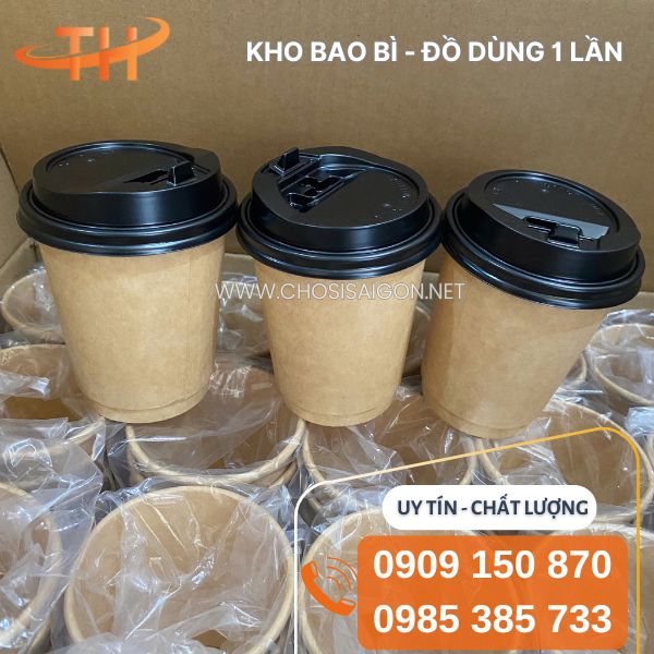 Ly giấy kraft chịu nhiệt tốt giá rẻ cho hàng quán