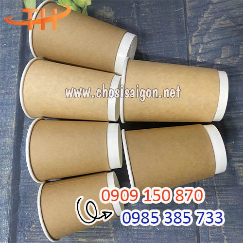Ly giấy nâu Kraft đựng thức uống nóng giá sỉ rẻ