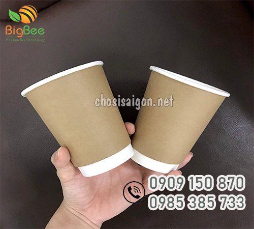 Ly giấy kraft chịu nhiệt 12oz sỉ rẻ toàn quốc