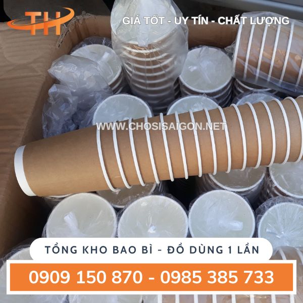 Ly giấy kraft có nắp chịu nhiệt tốt