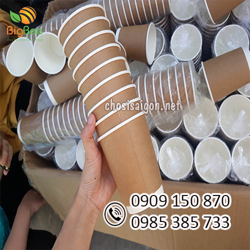 Ly giấy kraft chịu nhiệt đựng các loại thức uống nóng giá sỉ rẻ nhất