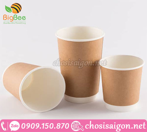 Cung cấp ly giấy kraft nâu uống cà phê giá rẻ