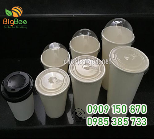 Ly giấy nắp bằng, nắp cầu giá tốt, chất lượng