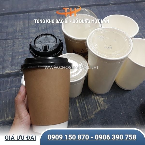 Ly giấy kraft 14oz chịu nhiệt tốt giá rẻ ưu đãi