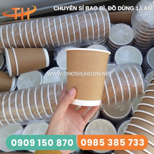 Ly giấy kraft 8oz cao cấp, chính hãng