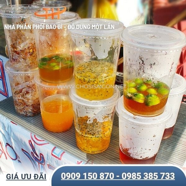 Ly nhựa 1 lít (1000ml) đựng trà tắc, nước mía, trà chành, cam ép, nước dừa