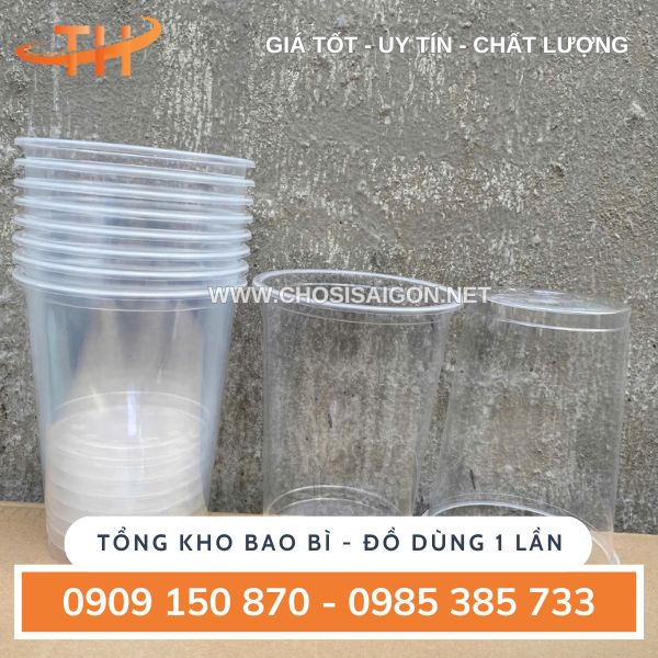 Ly nhựa 1 lít (1000ml) đựng nước mía, trà tắc, nước dừa