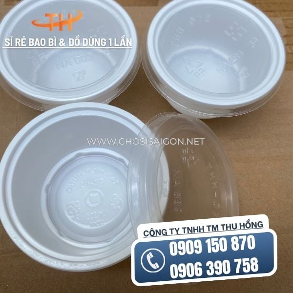 Ly nhựa PP 135ml màu trắng sữa nắp nhựa trong suốt giá sỉ rẻ