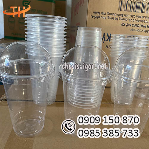 Sỉ rẻ ly nhựa pp trơn 500ml nắp cầu cao cấp