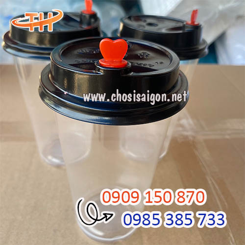 Ly nhựa nắp tim 500ml sỉ rẻ nhất TP.HCM