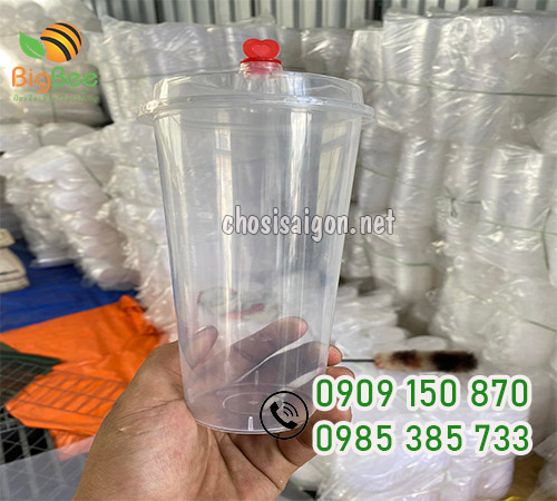 Ly nhựa nắp tim 500ml sỉ rẻ
