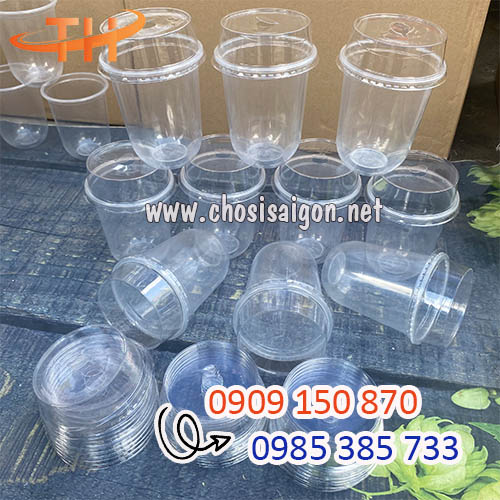 Ly nhựa 500ml nắp vuông giá rẻ