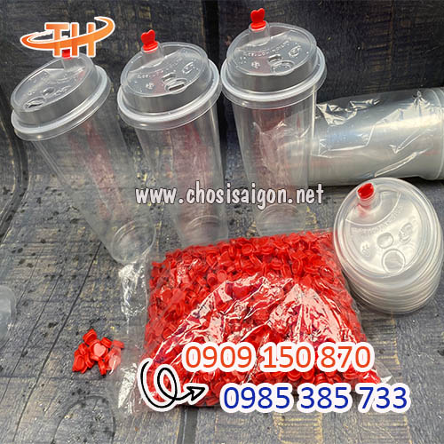 Ly nhựa cứng nắp tim 700ml dày dặn, cứng cáp giá tận gốc