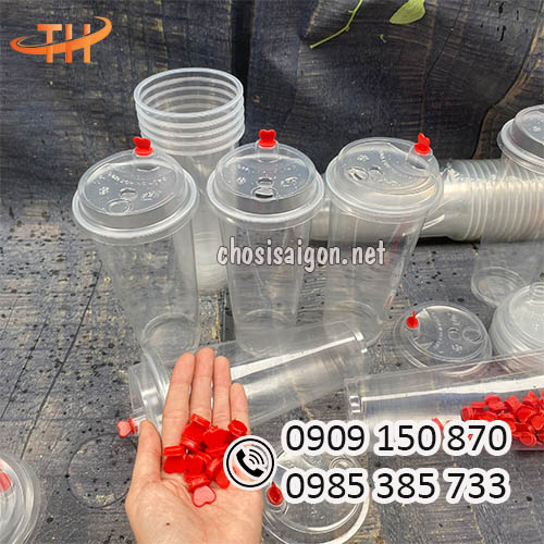 Ly nhựa nắp tim 700ml đựng đa dạng các loại thức uống giá rẻ