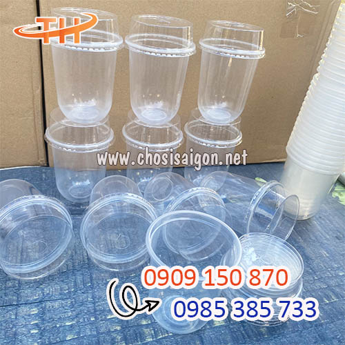 Ly nhựa đáy bầu nắp uống trực tiếp 500ml giá tốt