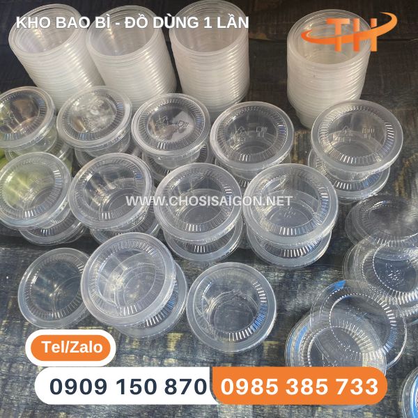 Ly nhựa bông mai 100ml dùng 1 lần giá rẻ