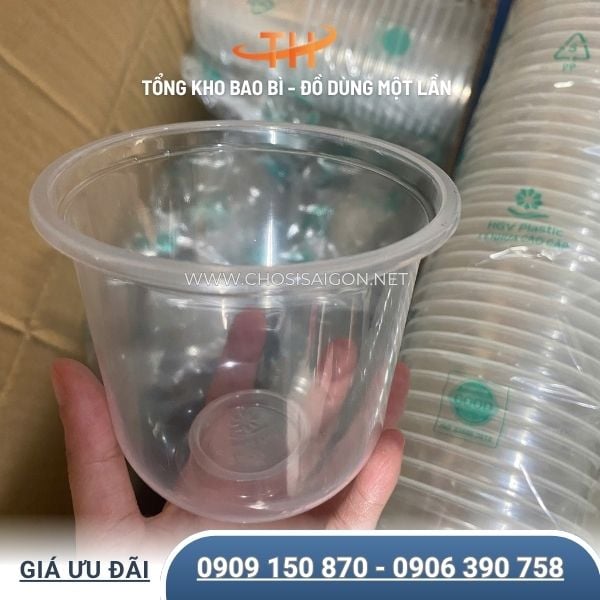 Ly nhựa đáy bầu PP chịu nhiệt tốt sỉ rẻ