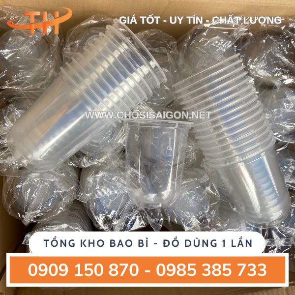 Ly nhựa đáy bầu 500ml báo giá sỉ rẻ