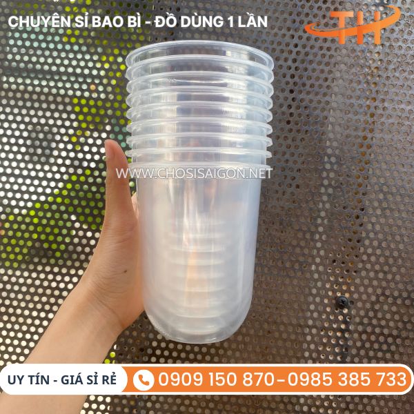 Ly nhựa PP đáy bầu 500ml