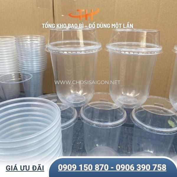 Ly nhựa 500ml đáy bầu xưởng sỉ tại TP.HCM