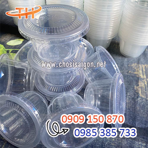 Ly nhựa hoa mai 100ml giao sỉ giá rẻ nhất