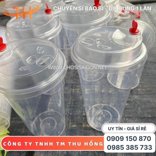 Ly nhựa đựng trà trái cây 500ml nắp nút tim giá tốt