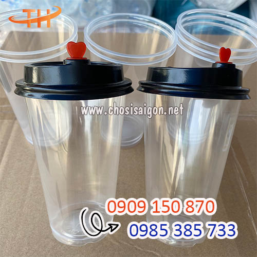 Ly nhựa nắp tim 500ml giá rẻ bỏ sỉ tại HCM