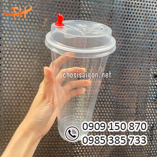 Mua ly nhựa nắp nút tim 700ml 1000 cái/thùng giá sỉ rẻ