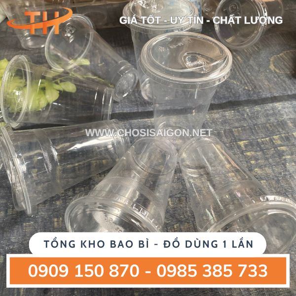 Ly nhựa pp 500ml đựng cafe nắp uống trực tiếp
