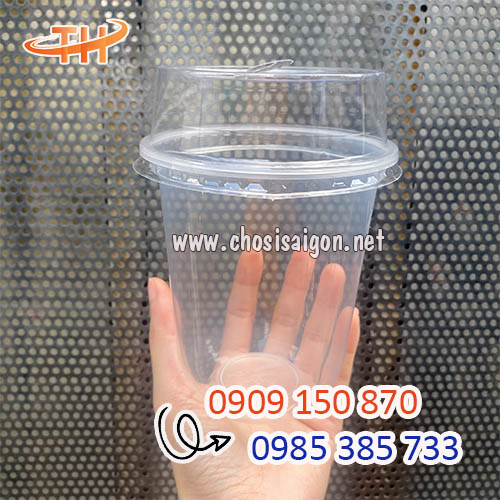Ly nhựa 500ml đáy bầu nắp vuông giá sỉ rẻ