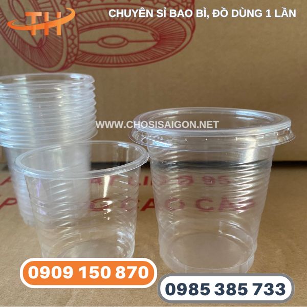 Ly nhựa sọc nhỏ 140ml, 220ml giá rẻ, uy tín