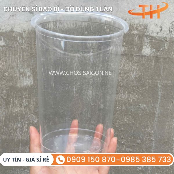 Ly nhựa 1000ml đựng nước mía, trà tắc