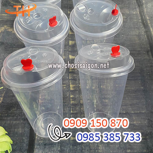 Ly nhựa pp 500ml nắp tim trắng sỉ rẻ HCM