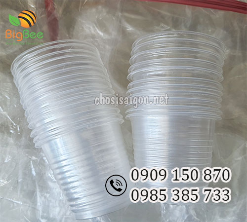 Ly nhựa sọc nhỏ 140ml đựng rau câu giá tận gốc