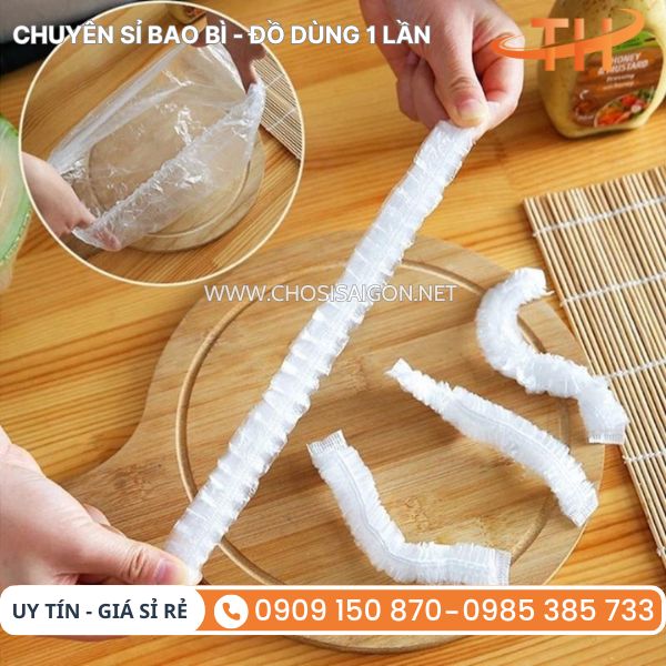 Màng bọc thực phẩm túi gấu có chun có giãn tốt, dùng 1 lần