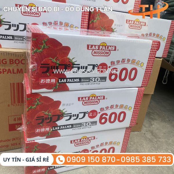 Màng bọc thực phẩm Las Palms 600 30cm an toàn, chính hãng