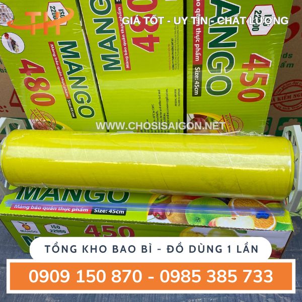 Màng bọc thực phẩm Mango 450, 480 giá rẻ tận xưởng
