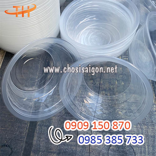 Thố, tô nhựa kim cương 1000ml trắng trong giá sỉ rẻ