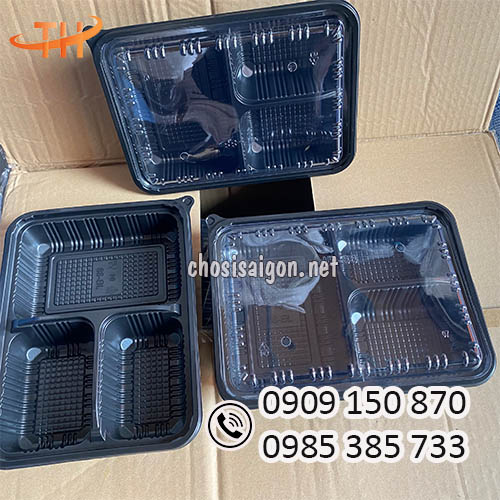 Hộp nhựa đế đen HT88 3 ngăn cao cấp giá rẻ nhất
