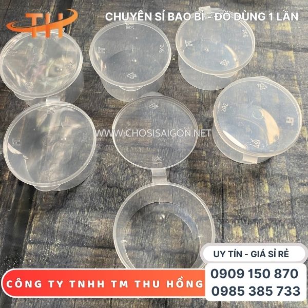 Hũ nhựa đựng nước chấm, nước sốt 3oz nắp liền