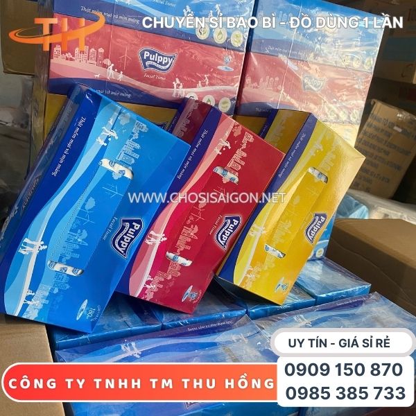 Khăn giấy rút Pulppy an toàn, chất lượng tốt giá rẻ