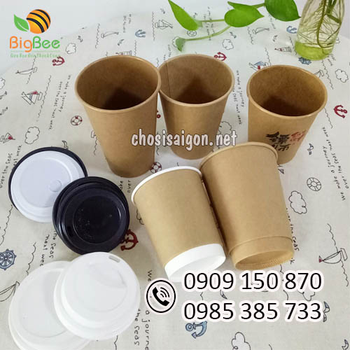Ly giấy kraft đựng cà phê mang đi sỉ rẻ nhất